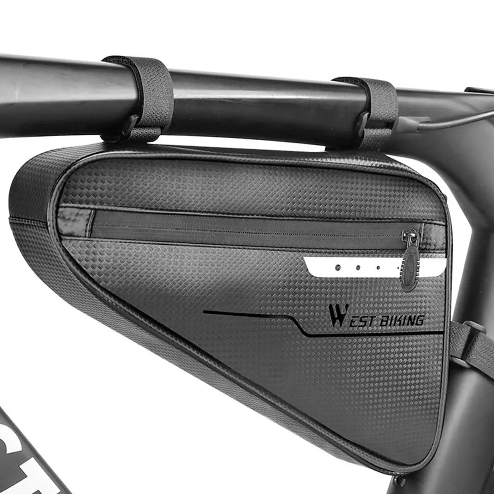 Сумка на треугольной раме для велосипеда объемом 1,7 л, светоотражающий дизайн, профессиональная сумка для инструментов большой емкости, снаряжение для верховой езды на дорожных велосипедах Mtb