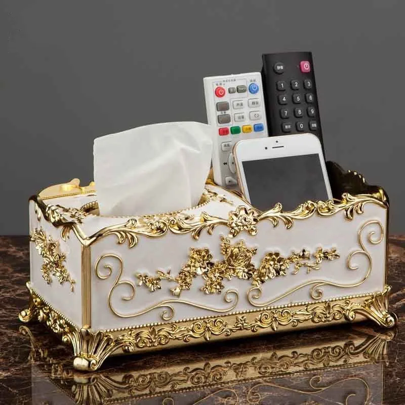 Многофункциональная кухонная коробка для носовых платков, креативный европейский ящик В гостиной, письменный стол, пульт дистанционного управления, держатель для салфеток