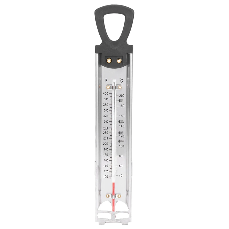 Термометр для конфет / Желе / Фритюра, Нержавеющая сталь, С зажимом для кастрюли И кратким справочным Руководством по температуре