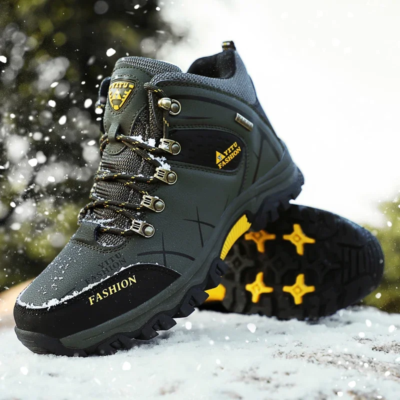 Мужские профессиональные тактические ботинки, походные кожаные водонепроницаемые осенне-зимние повседневные кроссовки для мужчин, защитная обувь, Рабочая 39 47