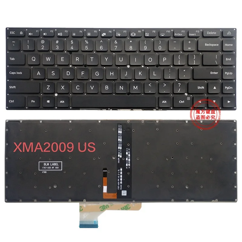 Новая клавиатура США для ноутбука Xiaomi Redmi Book13 14 XMA 2007 2009 с подсветкой клавиатуры