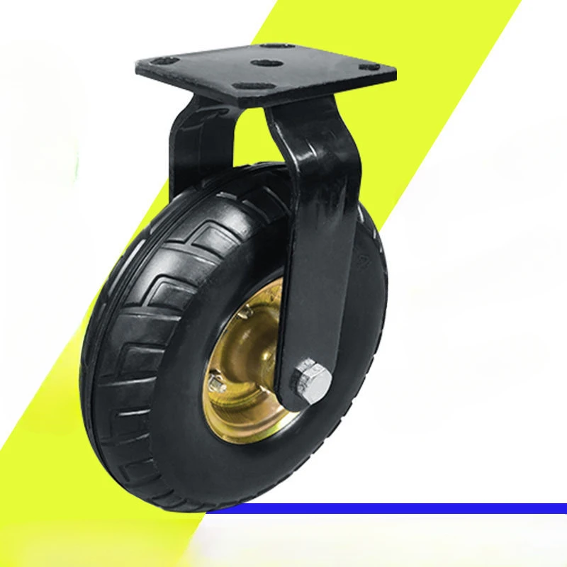 8-дюймовые и 10-дюймовые резиновые сплошные колеса, плоские колеса, колеса для тележки, колеса для прицепа, мощные универсальные ролики