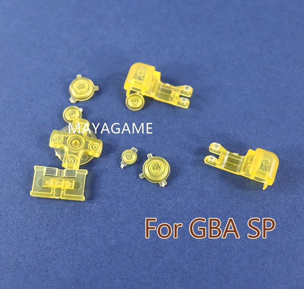 1 комплект прозрачных пластиковых кнопок для GBA SP A B Select Start Включение Выключение питания L R Кнопки D Накладка Прозрачная