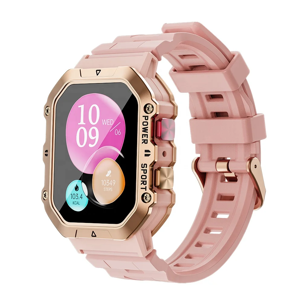 2024 Модные женские умные часы W1 Спортивные водонепроницаемые 1,65-дюймовые смарт-часы с большим AMOLED HD-экраном BT Call Smart Watch для женщин