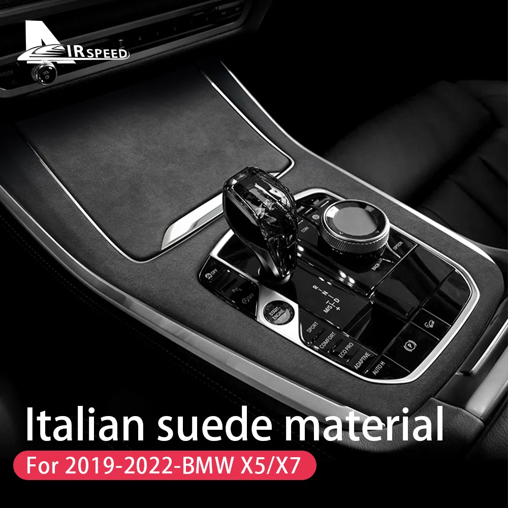 для BMW X5 G05 X7 G07 2019 2020 2021 2022 2023 Наклейка На Панель Переключения Передач Центральной Консоли Итальянские Аксессуары Из Замши Премиум-Класса