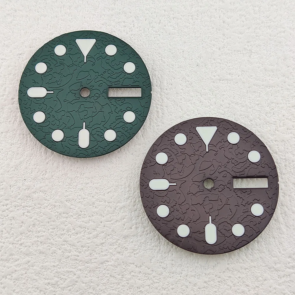 Циферблат NH35 28,5 мм зеленый светящийся циферблат часов NH35 подходит для механизма NH35 / NH36 и часов для мужчин, Аксессуаров для часов