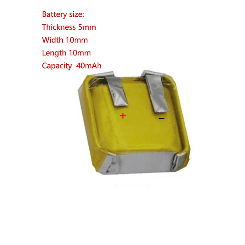 501010 40 мАч 3,7 В Литий-Ионный Перезаряжаемый Lipo Литий-Полимерный Аккумулятор Для Bluetooth-Гарнитуры, GPS, Трекера, Автомобильного Пульта Дистанционного Управления