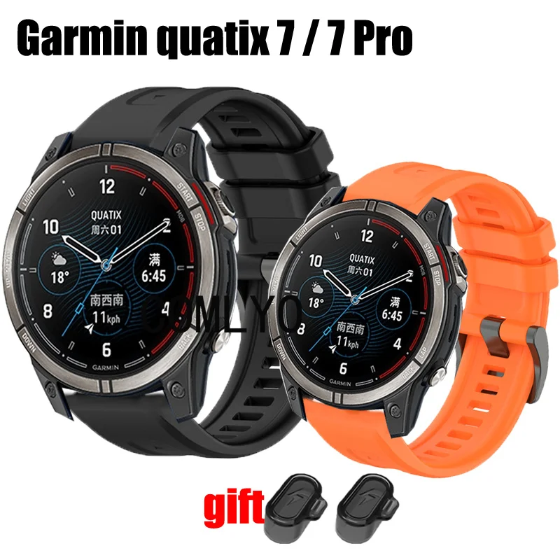 Ремешок Quickfit для смарт-часов Garmin quatix 7 Pro, браслет, силиконовый браслет, разъем для зарядки