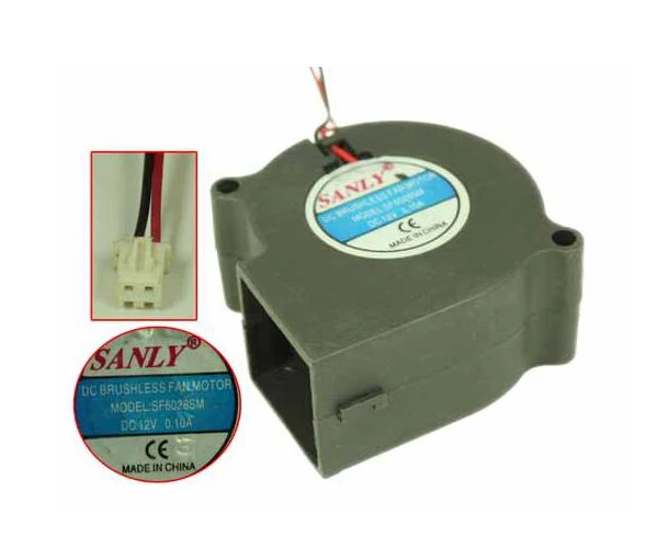 SANLY SF6028SM DC 12V 0.1A 2-проводный охлаждающий вентилятор 60x60x28 мм