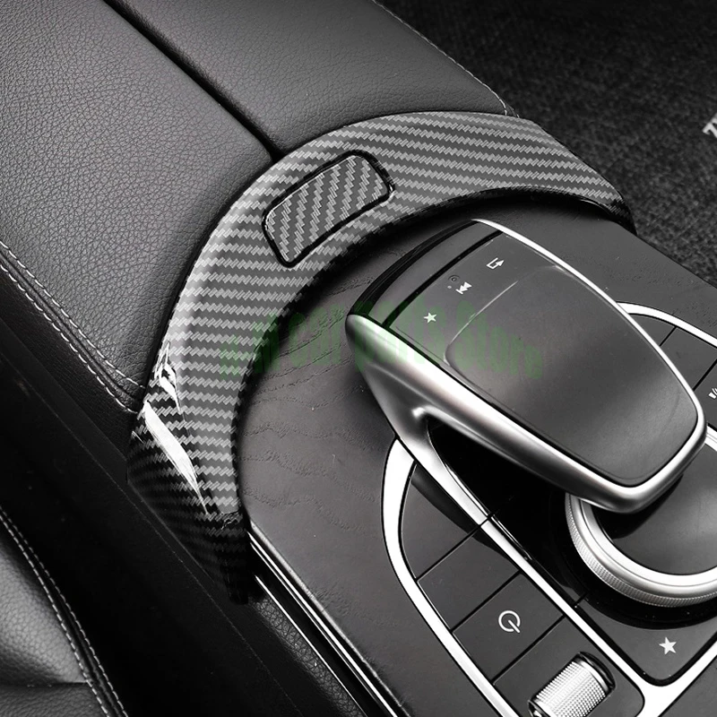 Для Mercedes Benz C Class W205 GLC X253 2015-2020 Центральная Консоль Автомобиля Подлокотник Коробка Кнопки Рамка Декоративная Наклейка Отделка