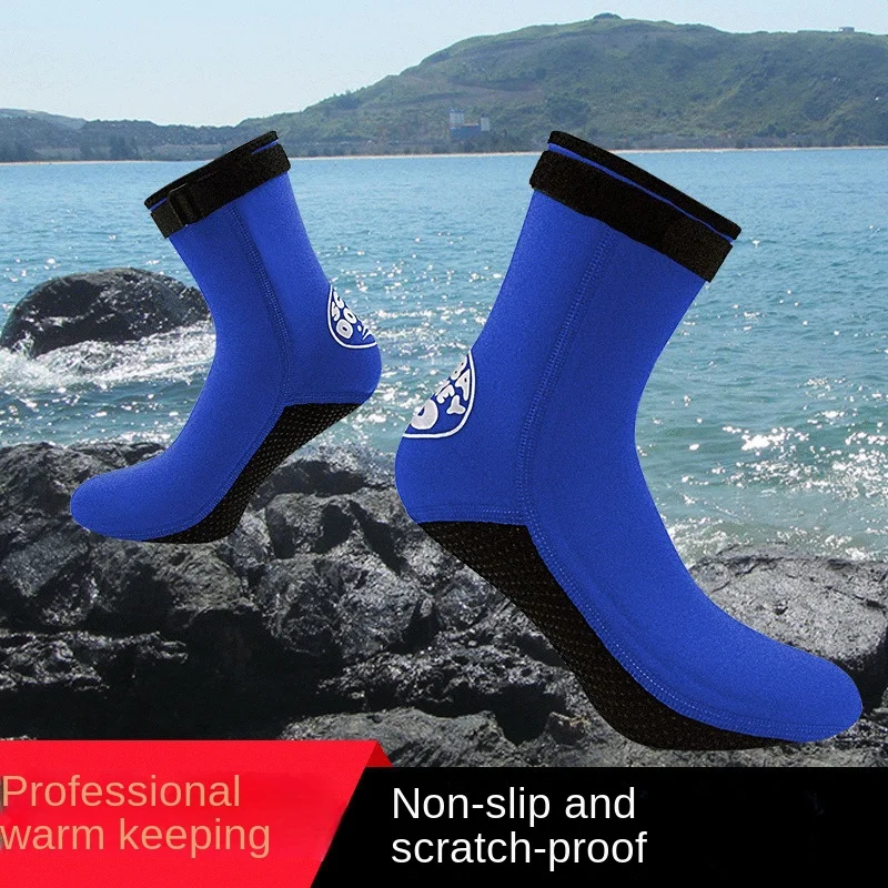 Теплые коралловые носки толщиной h, нескользящие, предотвращающие прокалывание, пляжные носки для лодыжек, погружное оборудование