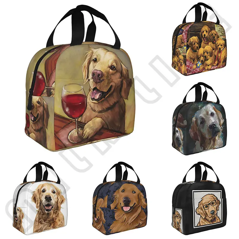Собака Золотистый Ретривер, Термоизолированная сумка для ланча, Женский контейнер для ланча для работы, коробка для хранения еды