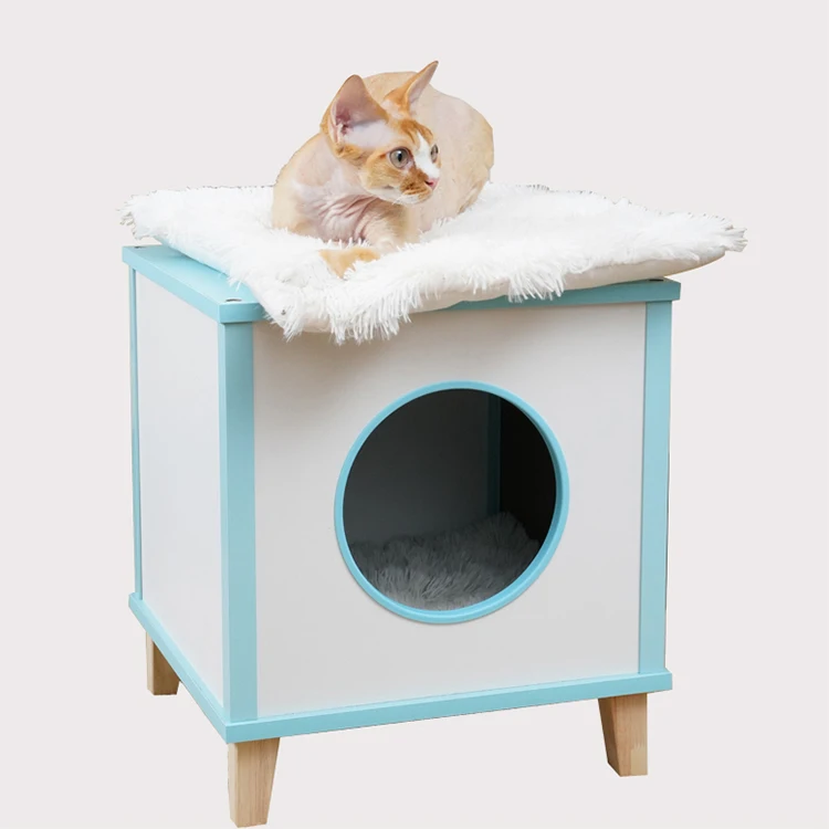 Простая сборка мебели для кошек своими руками magic blue box игровой домик для кошек деревянный домик-когтеточка для кошек
