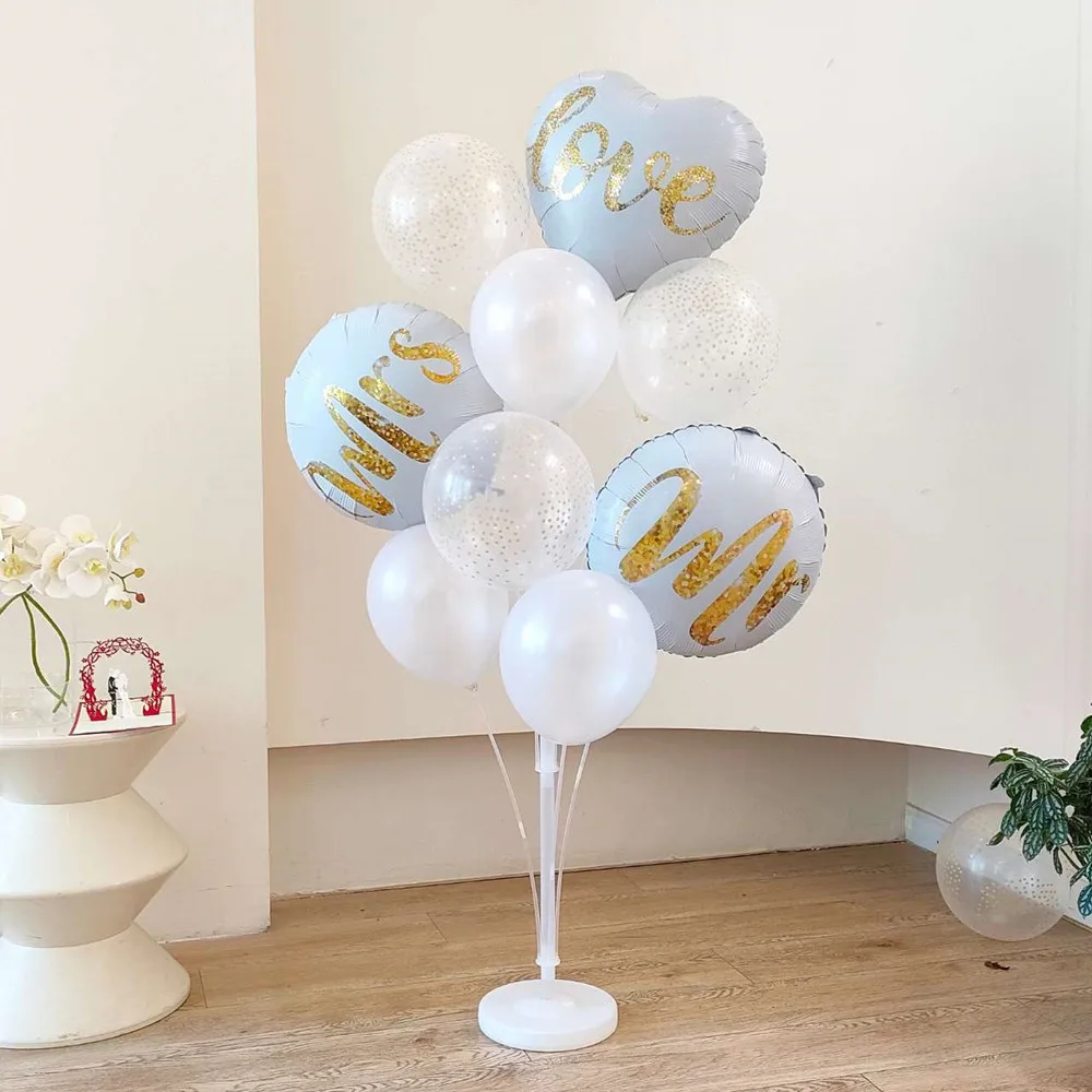 18-дюймовые Белые круглые воздушные шары из фольги с принтом 