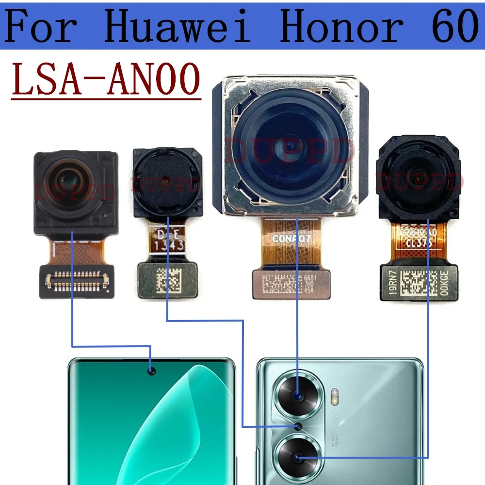 Оригинальная задняя фронтальная камера для Huawei Honor 60 LSA-AN00 Honor60 Запчасти для ремонта гибкого кабеля задней широкоугольной камеры