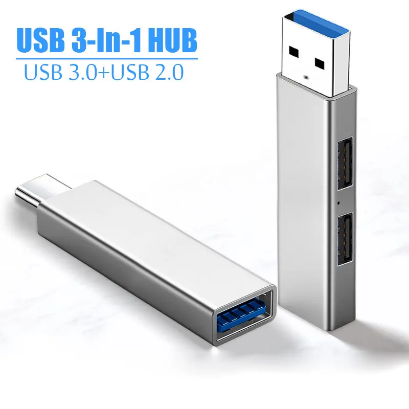 Концентратор USB 3.0 USB Hub 2.0 Multi USB Splitter Hub Используйте Адаптер Питания 3 Порта Multiple Expander 2.0 USB 3.0 Hub для Ноутбуков Macbook