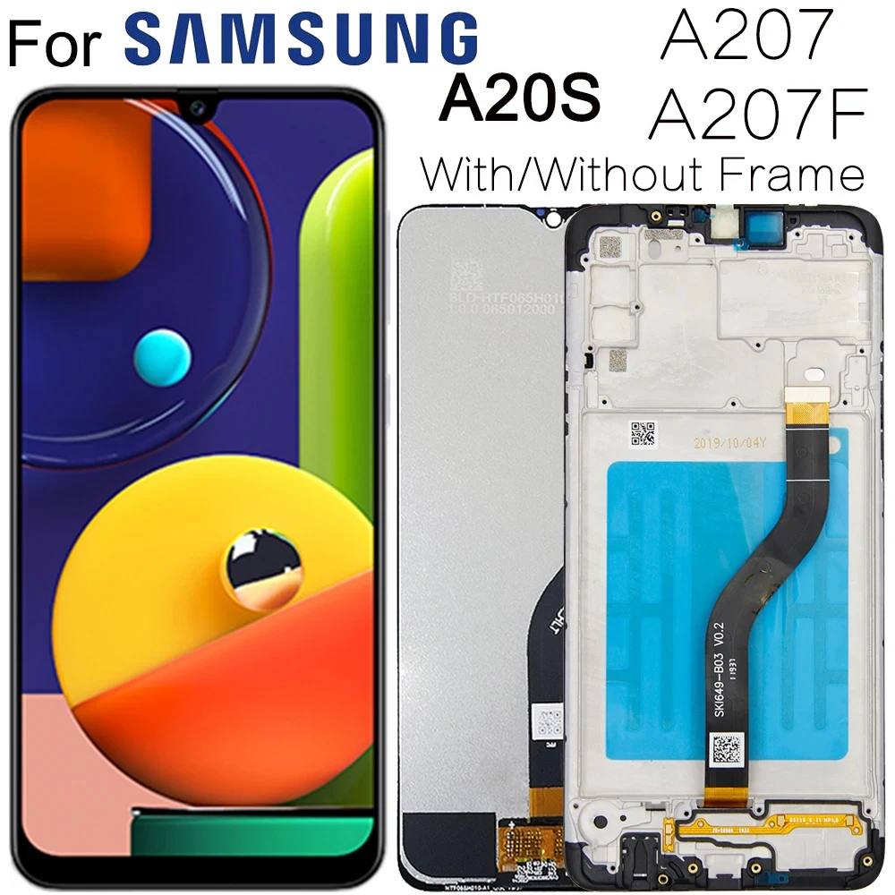 Новый ЖК-дисплей для SAMSUNG Galaxy A20s A207 A2070 SM-A207F ЖК-экран дисплея Дигитайзер В Сборе Запасные Части для A20S
