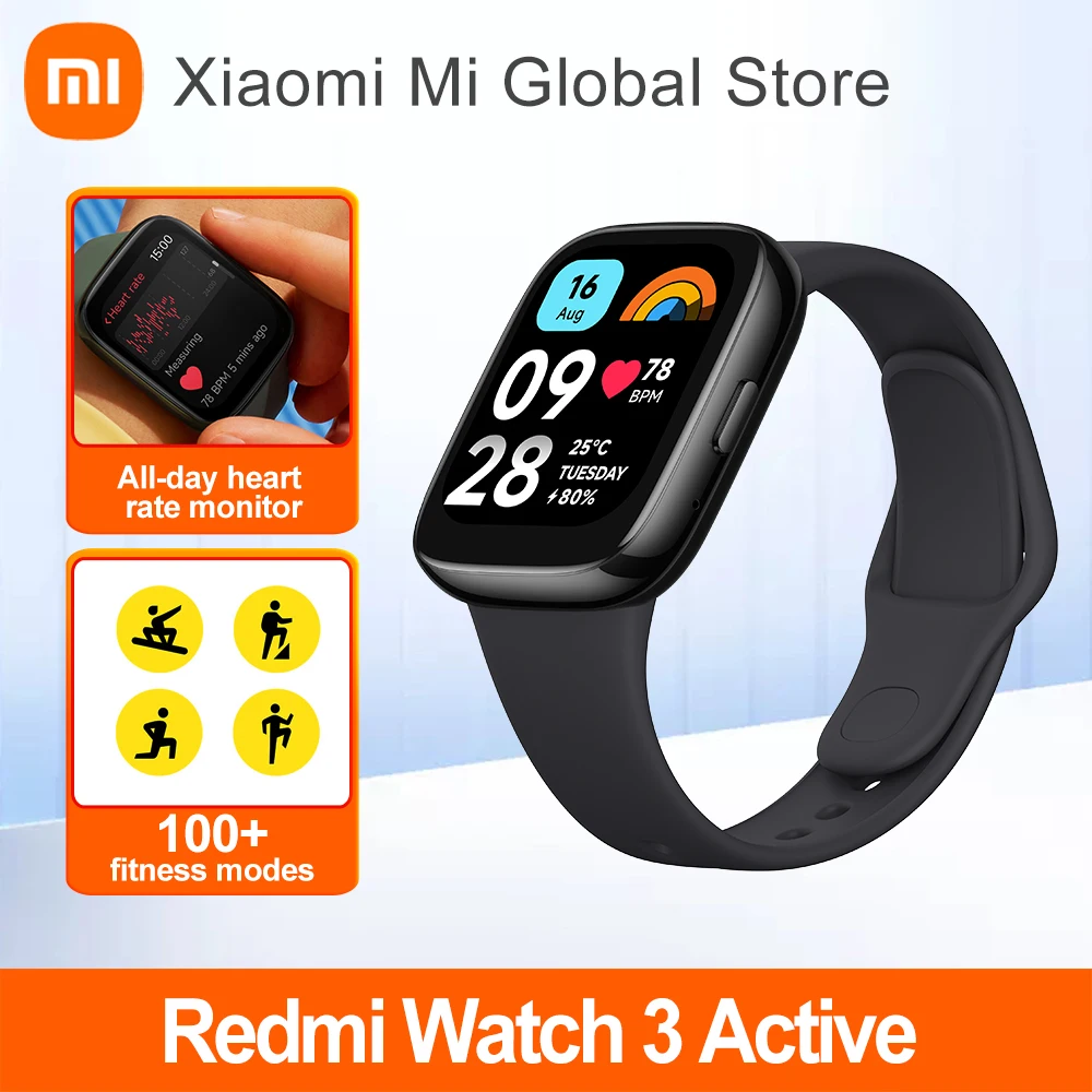Глобальная версия Xiaomi Redmi Watch 3 Активные Bluetooth 5,3 Спортивные Браслеты 1,83 
