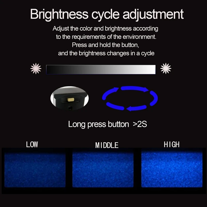 Мини-USB LED RGB с регулируемой яркостью окружающего света, 8 цветов, сменная лампа с низким энергопотреблением, RGB, многофункциональная, яркая.
