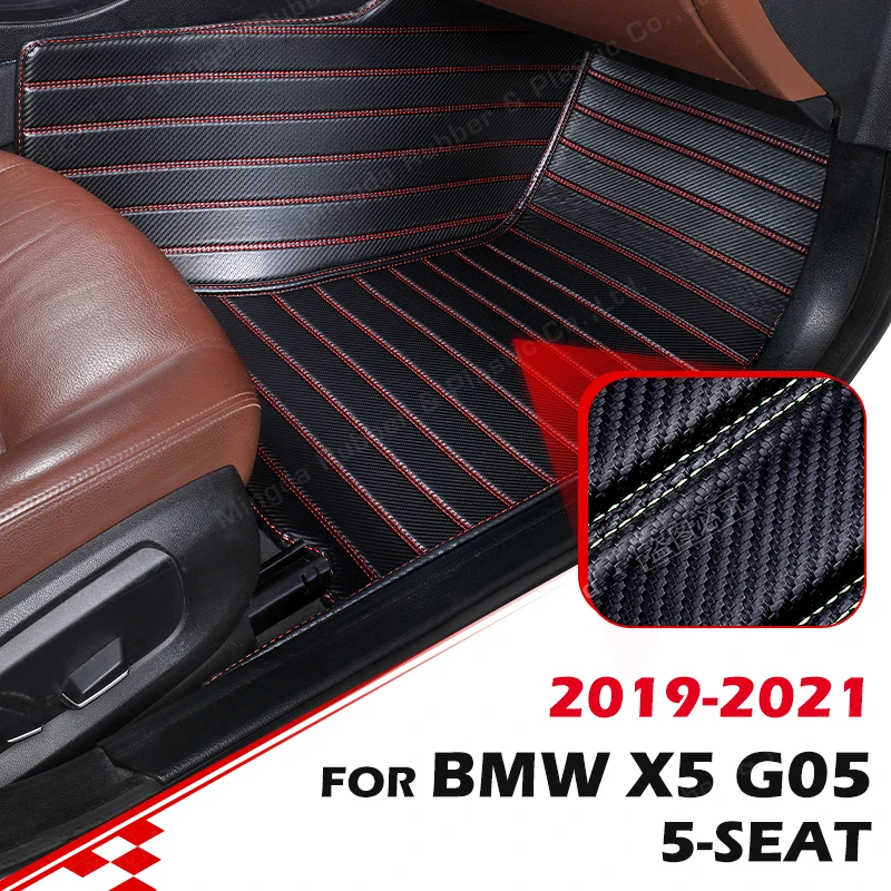 Изготовленные на заказ напольные коврики из углеродного волокна для BMW X5 G05 5-Местный 2019 2020 2021, Ковровое покрытие для ног, Аксессуары для интерьера автомобилей
