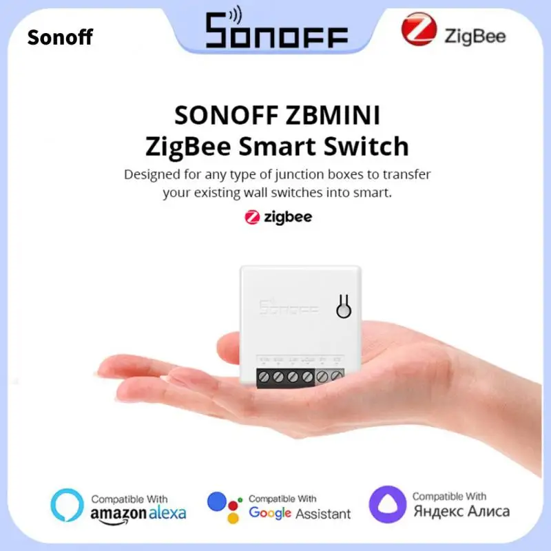 SONOFF ZB МИНИ-переключатель для умного дома Zigbee 3.0 Релейный модуль DIY Двухсторонний пульт дистанционного управления с приложением Работает со Smartthing SONOFF ZB