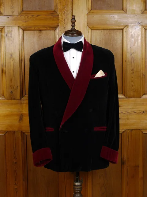 Сшитый на заказ бархатный мужской костюм для курения, Приталенный смокинг, Изготовленный на заказ блейзер для выпускного вечера жениха Terno Masculino, Свадебные костюмы Ternos 2 шт.