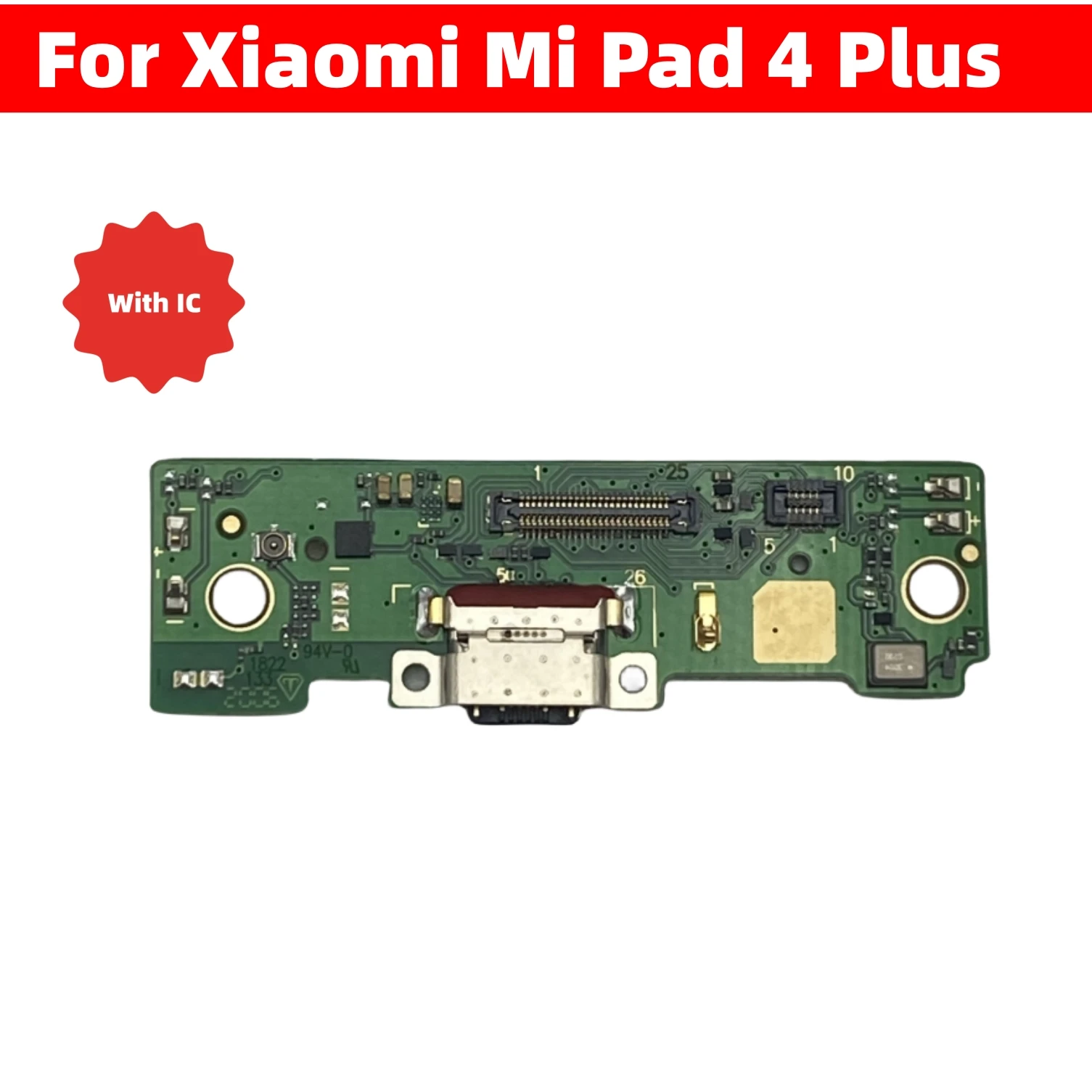USB-зарядное устройство для Xiaomi Mi Pad 4 Plus Разъем для док-станции, порт для зарядки, Гибкий кабель, Запасные части