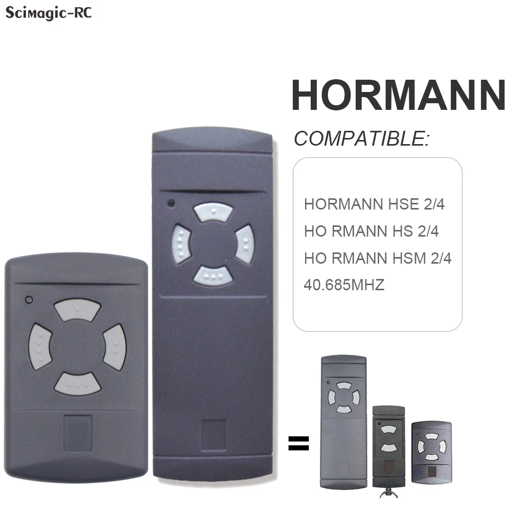 Серый Кнопочный Ручной Передатчик HORMANN 40,685 МГц Пульт Дистанционного Управления Гаражными Воротами Для HSM4 HSM2 HSE2 HSE4 HS2 HS4 40 МГц 2 Типа