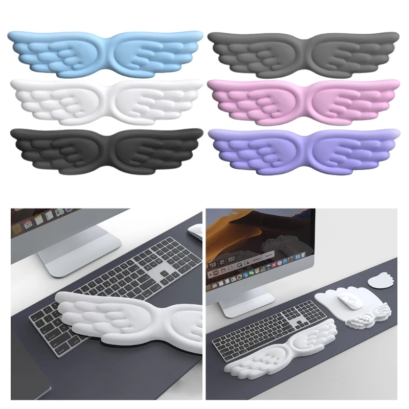 Эргономичный коврик для мыши Angel Keyboard с Подставкой для запястья и набором ковриков для мыши Уменьшают боль в запястье при использовании в офисе и играх
