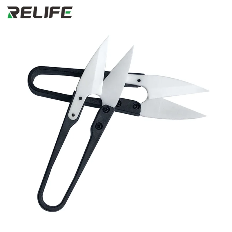 Relife RL-102 Керамические ножницы U-образной формы с изоляцией для обслуживания мобильных телефонов, отсутствие протечек аккумулятора И острое лезвие