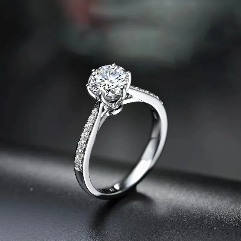 Красивое женское кольцо с сердечком, красивая модная свадебная вечеринка, женское хрустальное женское кольцо с покрытием 925 пробы, ювелирные изделия JSHR069