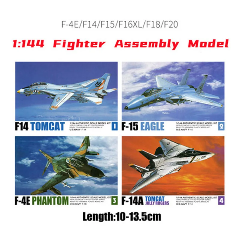 1/144 Собранная Модель истребителя F-14 F-15 F/A-18 Военная Имитационная модель