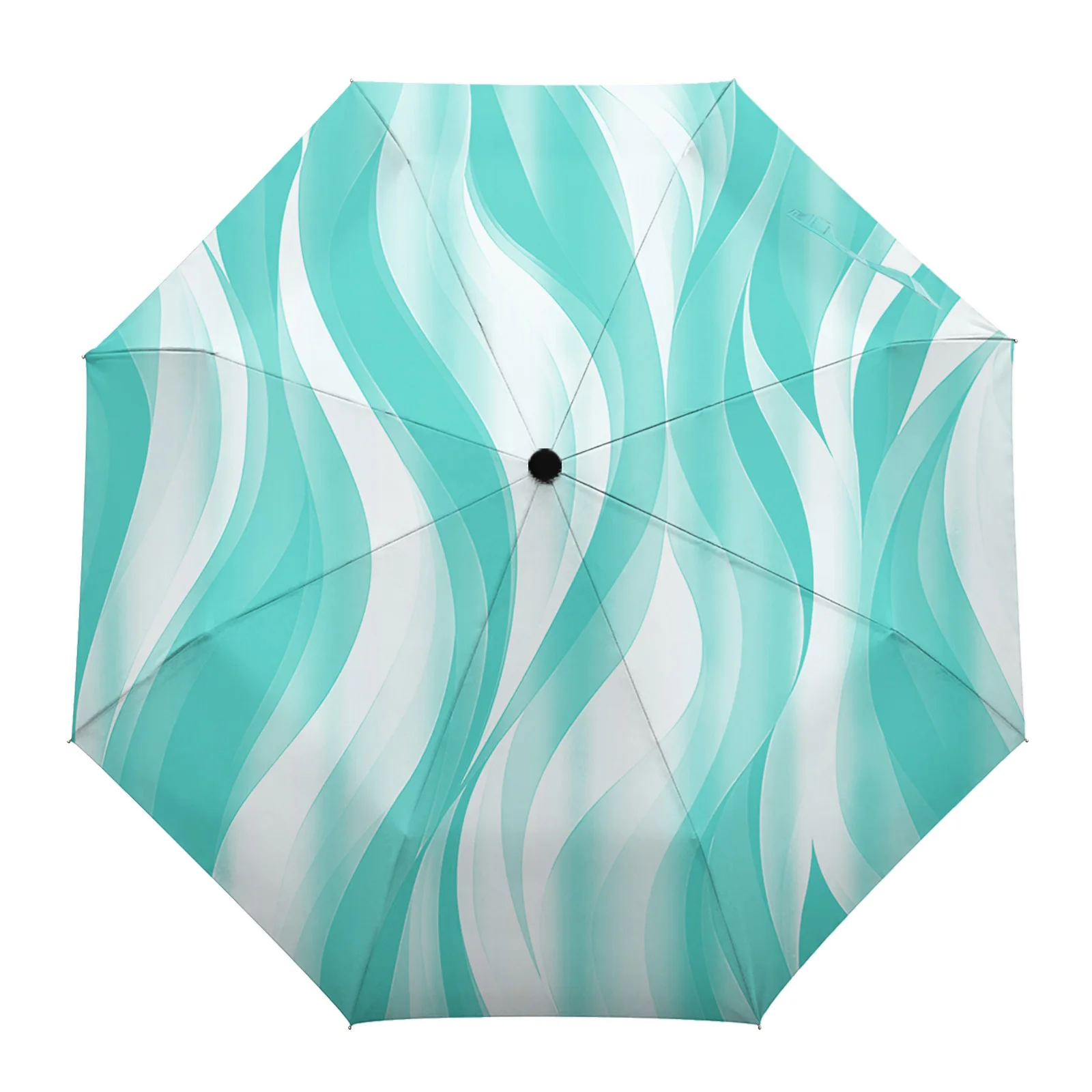 Абстрактная Градиентная линия Зеленого цвета, автоматический складной зонт, мужской Женский зонт с принтом, легкий дождевик