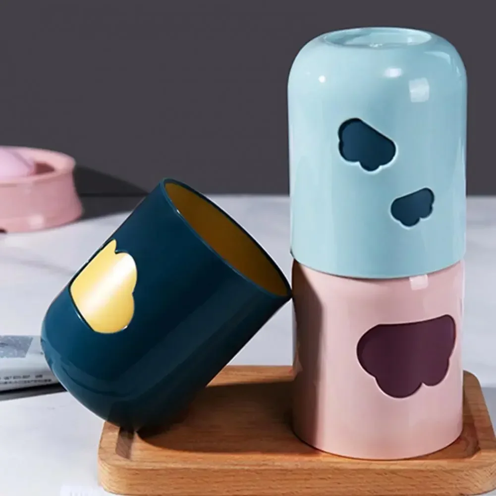 Кружка Портативная бутылка для воды для полоскания горла Affection Home Cloud Cup Show Противоскользящие бытовые чашки для хранения Дизайн для пар зубных щеток