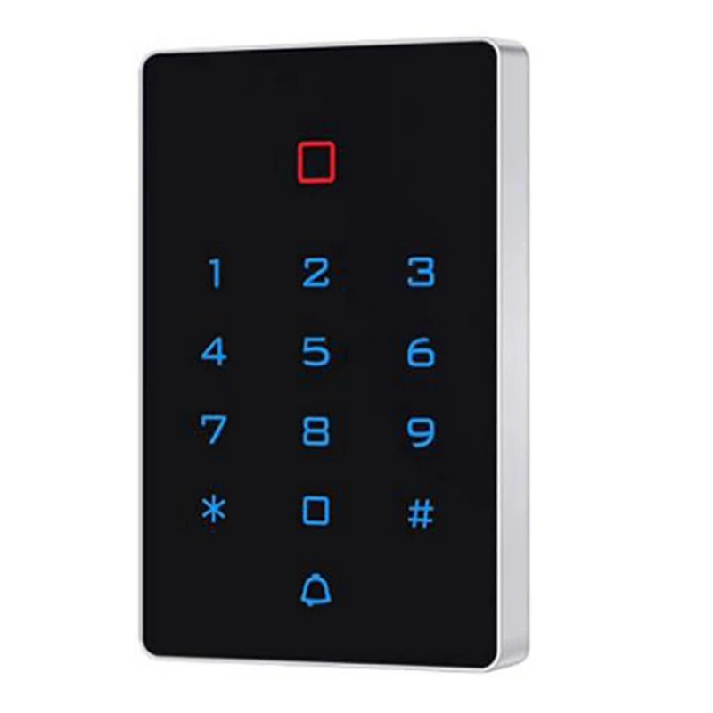 Клавиатура контроля доступа без ключа RFID, 2000 пользовательских EM / ID-карт, сенсорный экран, автономный считыватель контроля доступа, непромокаемый
