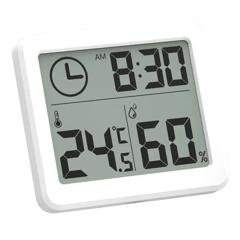 Электронный термометр Гигрометр ЖК Цифровой измеритель температуры влажности Регулируемая метеостанция в помещении с магнитом