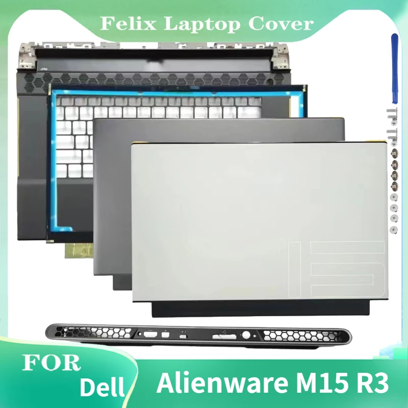 Для ноутбука Dell Alienware M15 R3 ЖК-Задняя Крышка/Передняя Панель ЖК-дисплея/Подушка Для Ладоней/Нижняя Крышка Черный /Белый