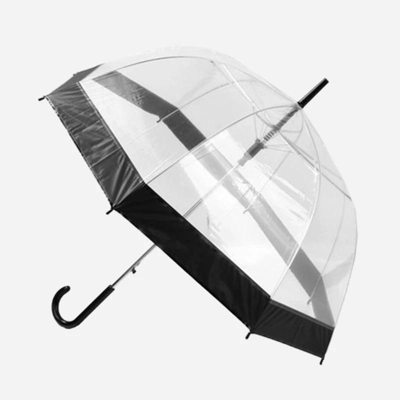Прозрачный зонт от дождя с длинной ручкой, легкие женские детские женские зонты