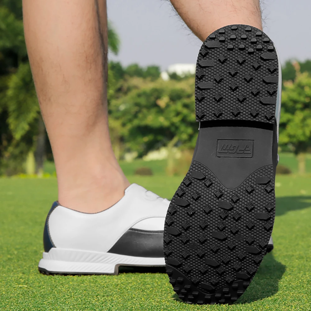 Мужская обувь для гольфа PGM, шнурки с ручками, Нескользящие сбоку, Водонепроницаемая дышащая легкая мужская спортивная обувь, Мягкие и удобные кроссовки