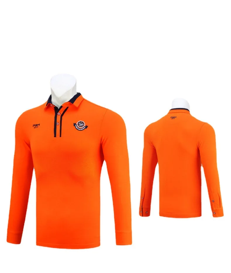 Осенне-зимняя одежда для гольфа для мужчин PGM, футболки с длинными рукавами, спортивные топы