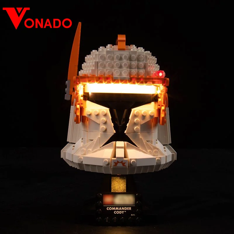 Vonado LED Light Для 75350 Clone Commander Cod Освещение шлема DIY Игрушки Только лампа + батарейный отсек (не включает модель)