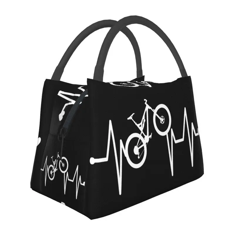 Изготовленная на заказ сумка для ланча Heartbeat для горных велосипедов, женские термоохладители, изолированные ланч-боксы для поездок в офис