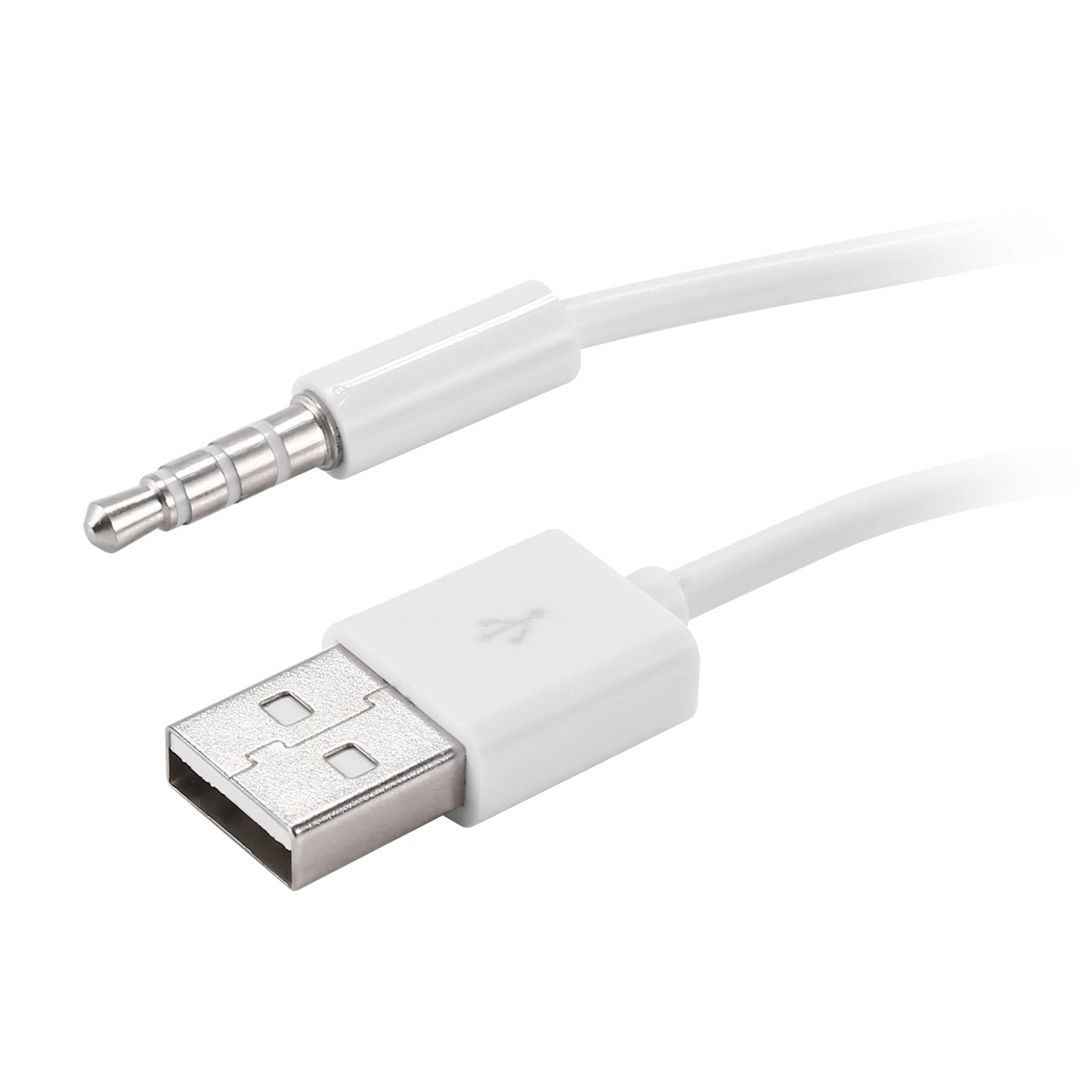 3,5 мм разъем Аудио AUX к USB 2.0 Адаптер Кабель для зарядки 1 м Белый