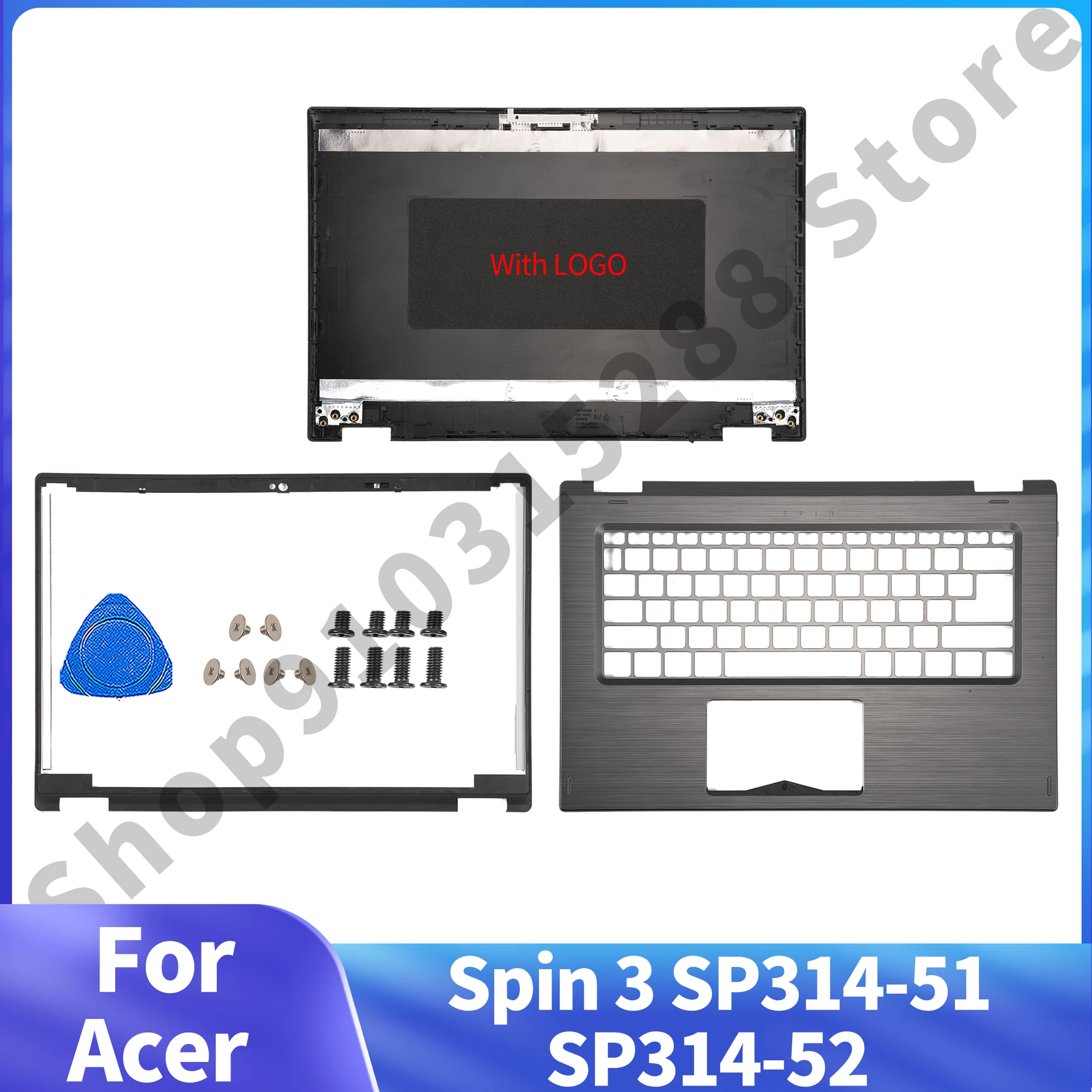 Чехлы для Acer Spin 3 SP314-51 SP314-52 N17W5 Новая Оригинальная Задняя Крышка ЖК-дисплея Передняя Рамка Подставка Для Рук Верхняя Замена Серого