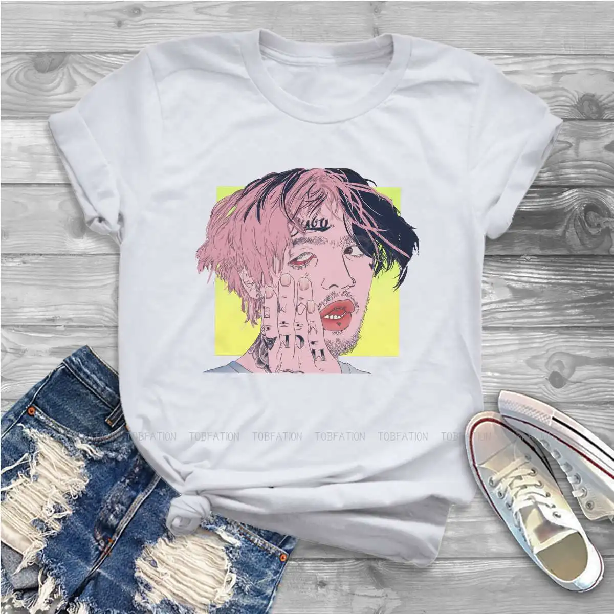 Художественные Классические Женские рубашки Lil Peep Hellboy, винтажные женские футболки оверсайз, Harajuku, повседневные женственные блузки