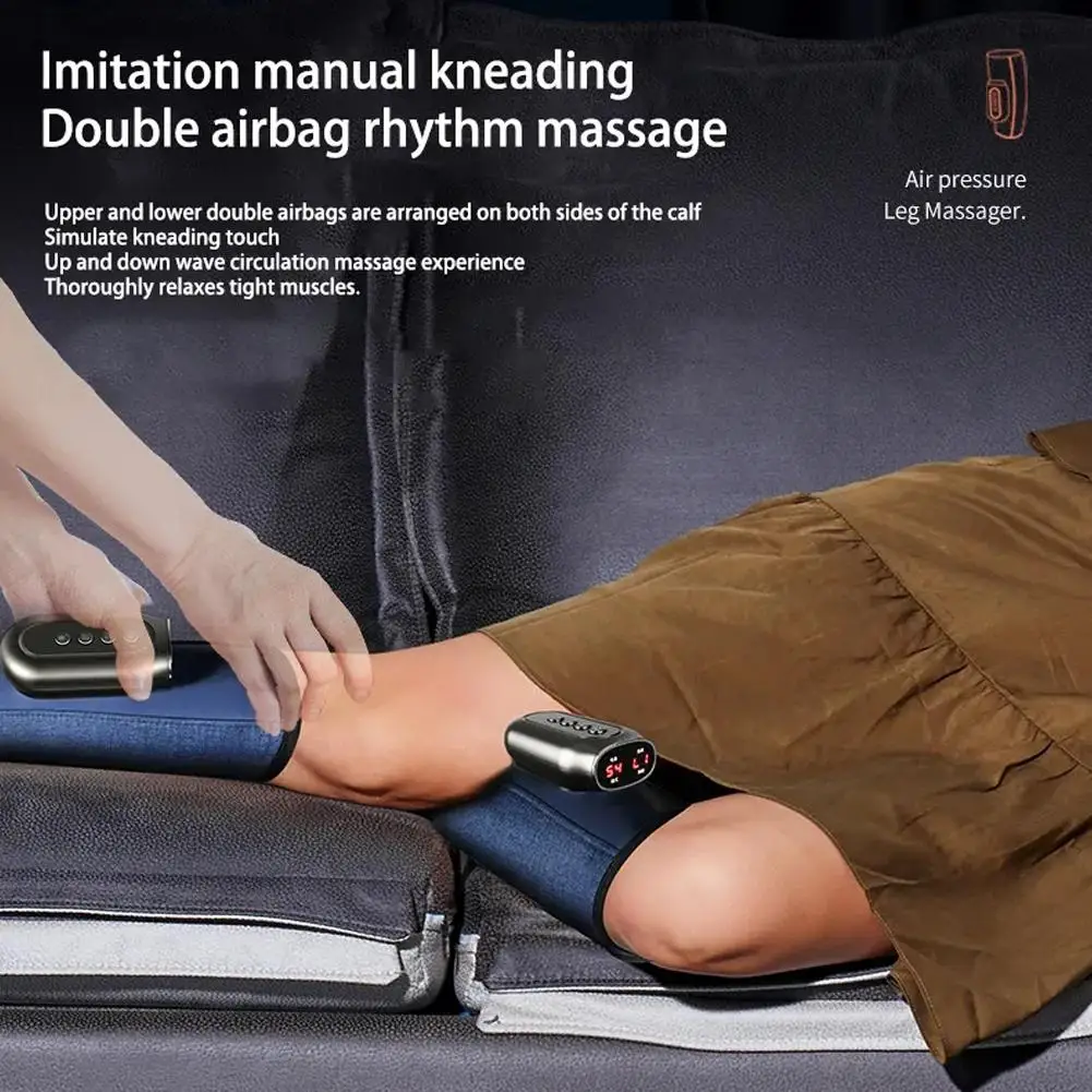 Электрический Массажер для ног, Мышечный Массажер для икр, лечение креатином, давление воздуха в мышцах, Вибрация, Расслабление, Профессиональный R0X7