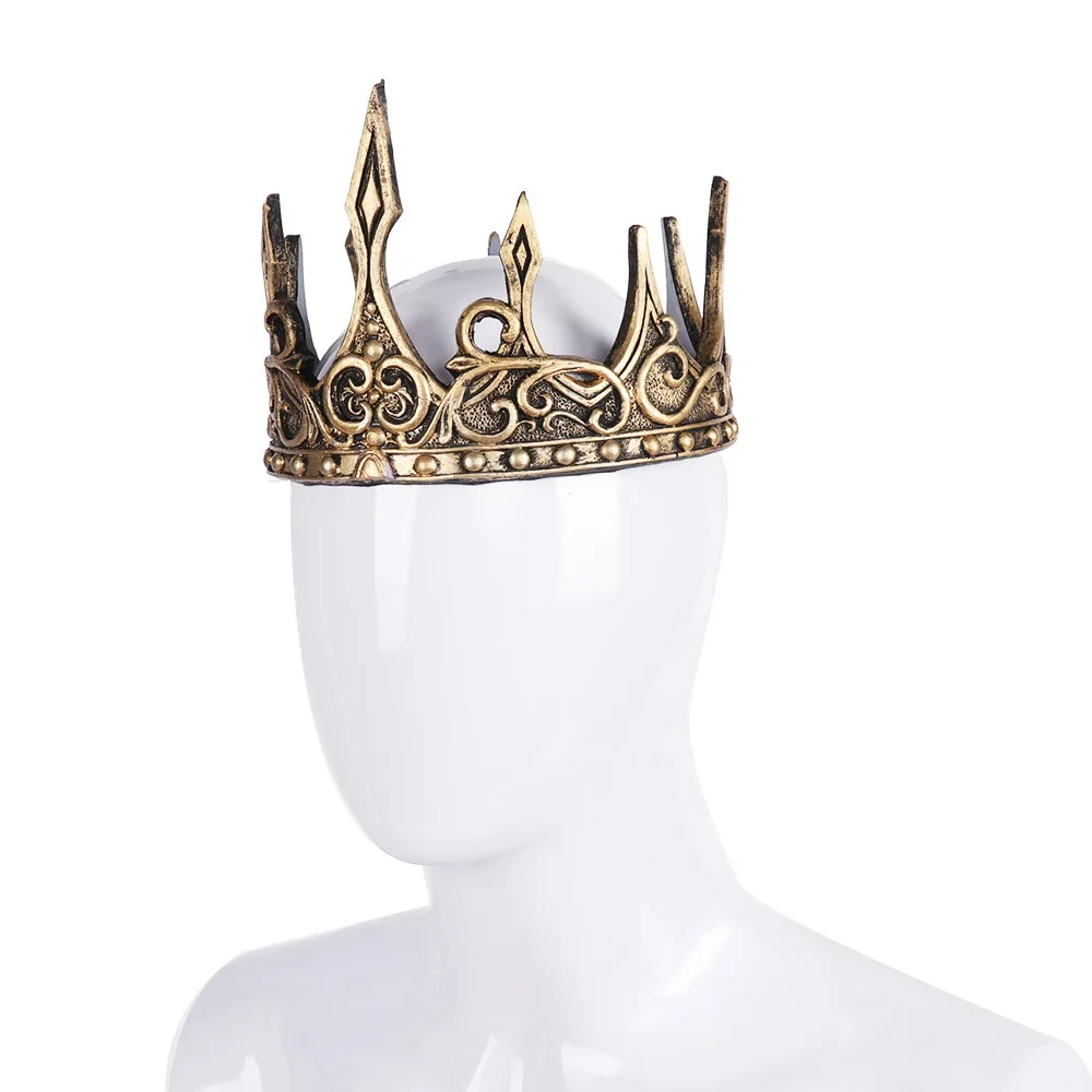 Средневековая Королевская Корона из Пенополиуретана 3D Корона Головной Убор на Хэллоуин Для мужчин