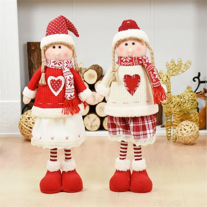 Рождественские украшения Плюшевые куклы для мальчиков и девочек, украшения, Игрушечные Эльфы, Кукла для новогоднего домашнего декора, Подарок Navidad Natal на Новый 2022 год