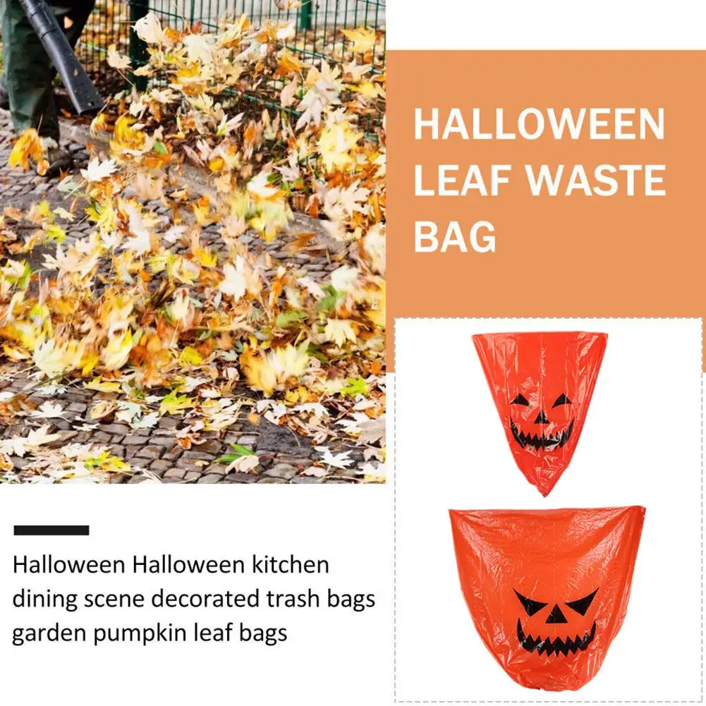 Большая тыква на Хэллоуин, пластиковые мешки для мусора, домашняя сумка, сумка для вечеринки на открытом воздухе, Хэллоуин, Осень, Двор, сад, Тыква, газон, реквизит Z8U3
