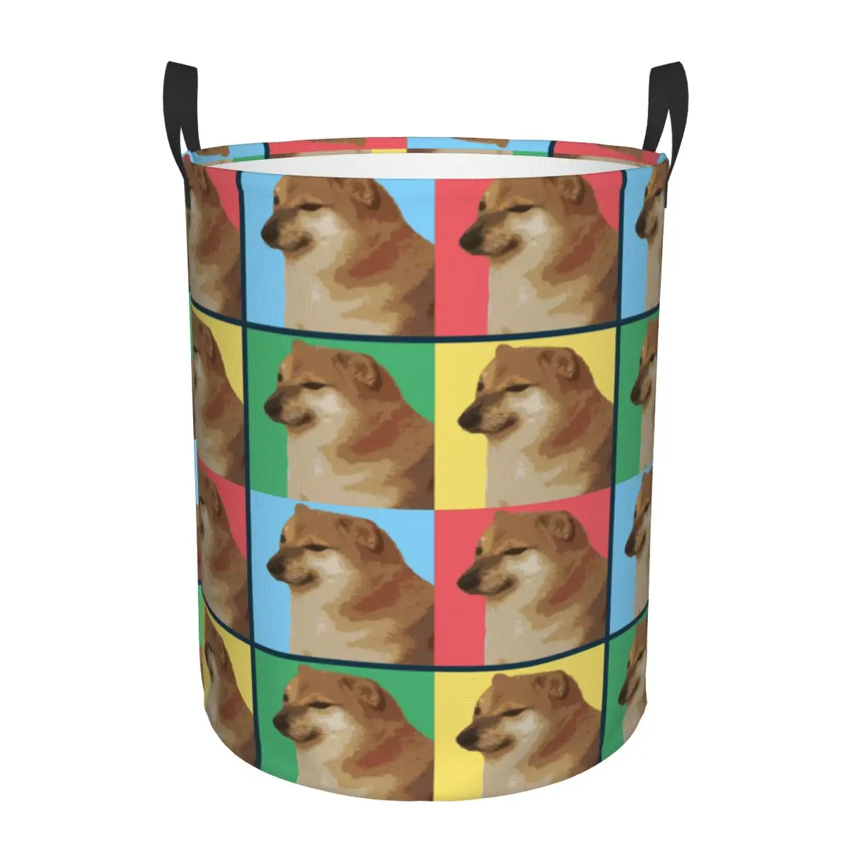 Эстетическая корзина для белья Cheems от Vaporwave, Складное Большое Ведро для хранения одежды, Детская корзина Shiba Inu Doge Meme